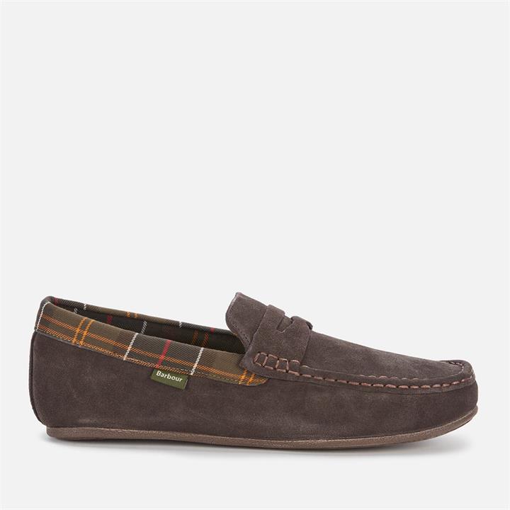 Barbour Men's Porterfield Suede Slippers - Brown - UK 9