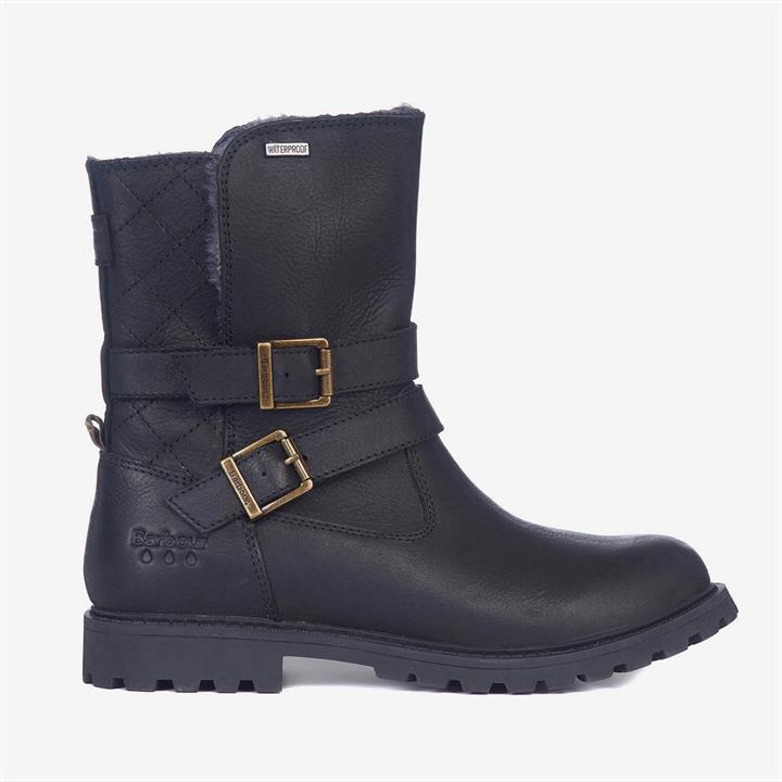 Barbour Women's Sycamore Waterproof Leather Biker Boots - Black - UK 5