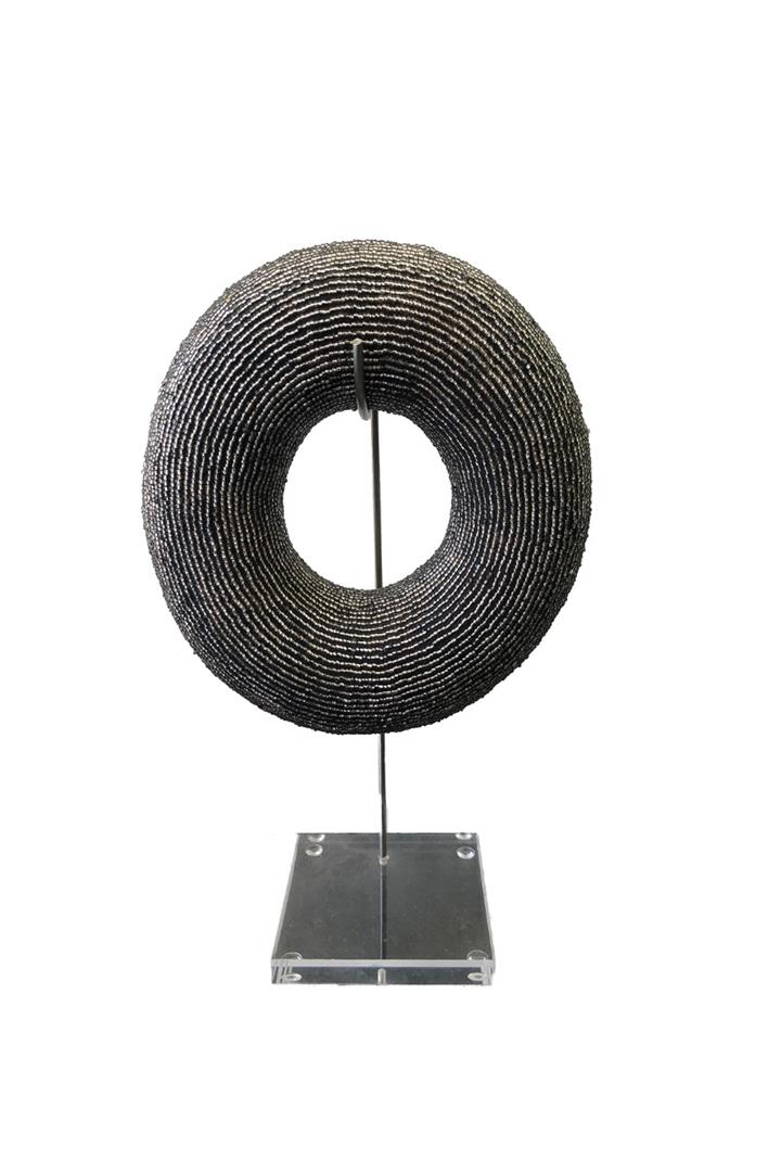 Beaded Bangle - Silver