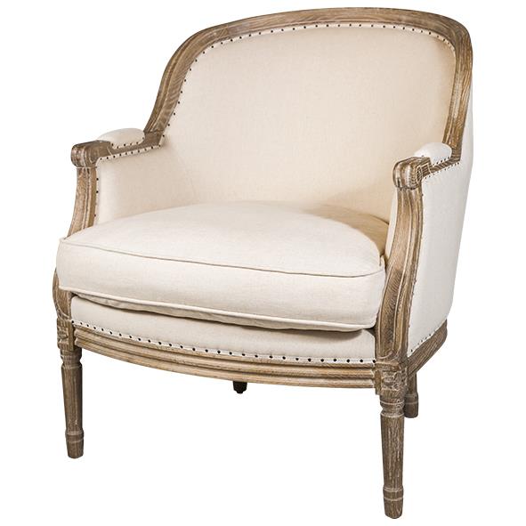 Beckett Studded Linen Chair
