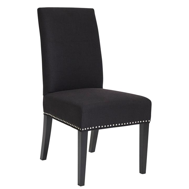 Bentley Dining Chair - Black Linen