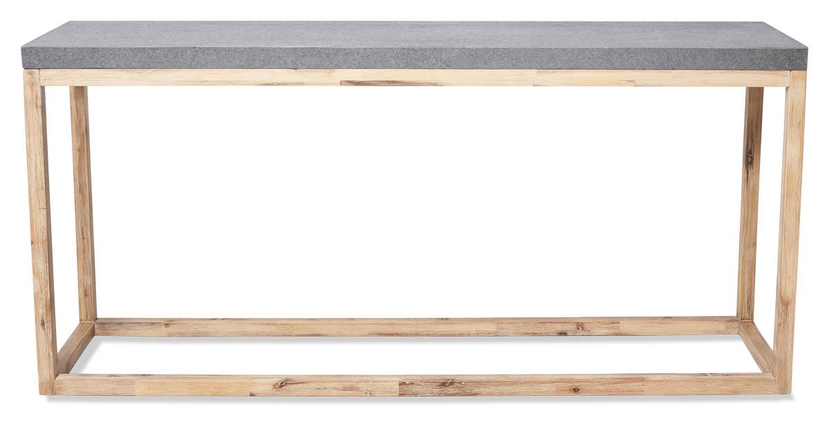 Bentley Indoor/Outdoor Fibre Cement Console Table - Concrete/Natural