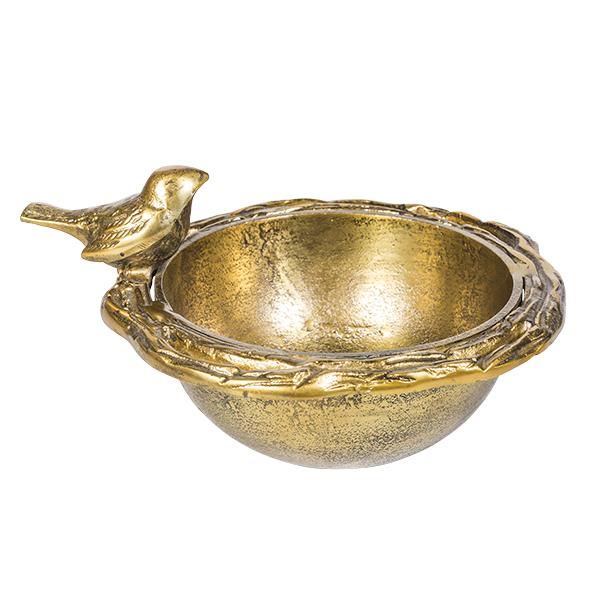 Bird Bowl with Ornate Rim