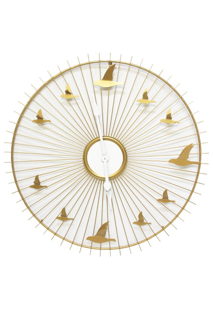 Birds Clock 100Cm - Metal Frame