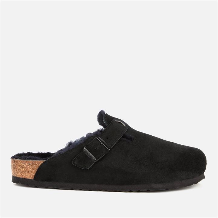 Birkenstock Men's Boston Shearling Lined Mules - Black - UK 11.5
