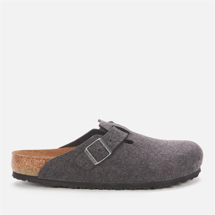 Birkenstock Men's Boston Wool Mules - Anthracite - EU 46/UK 11.5