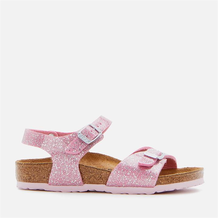 Birkenstock Rio Plain Sandals - Cosmic Sparkle Candy Pink - UK 1 Kids