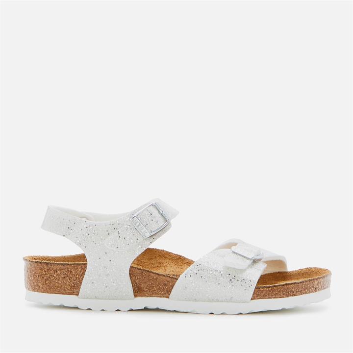 Birkenstock Rio Plain Sandals - Cosmic Sparkle White - UK 11 Kids