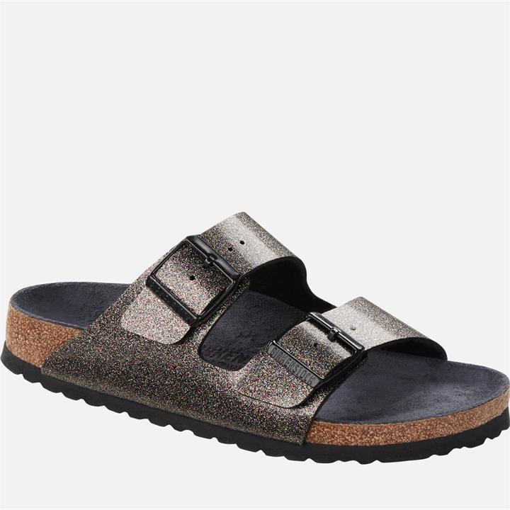 Birkenstock Women's Arizona Slim Fit Leather Double Strap Sandals - Sparkling Multicolor - UK 4.5