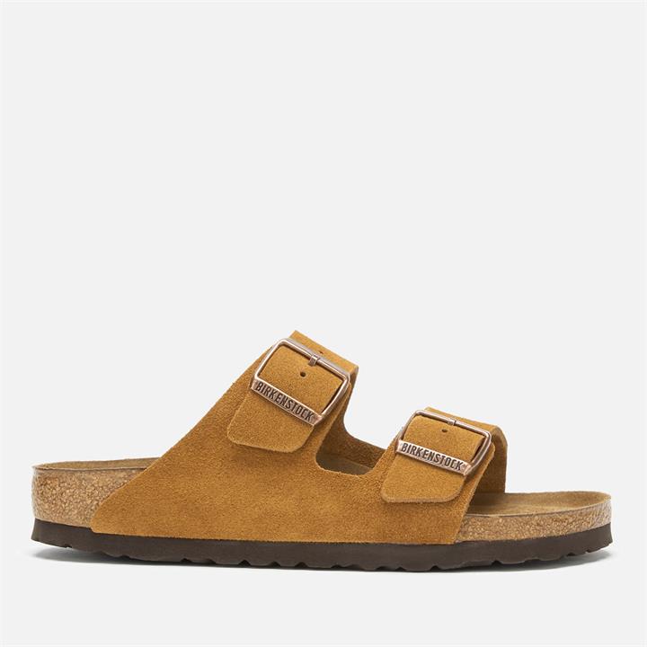 Birkenstock Women's Arizona Slim Fit Sfb Suede Double Strap Sandals - Mink - EU 41/UK 7.5