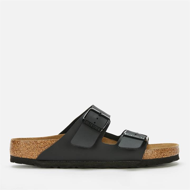 Birkenstock Women's Arizona Soft Footbed Leather Double Strap Sandals - Black - UK 8