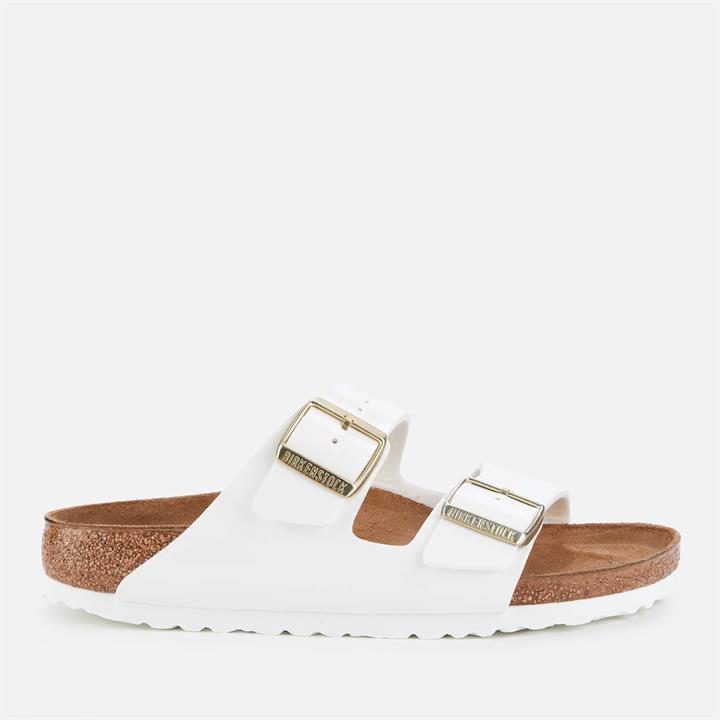 Birkenstock Women's Patent Arizona Slim Fit Double Strap Sandals - White - EU 37/UK 4.5