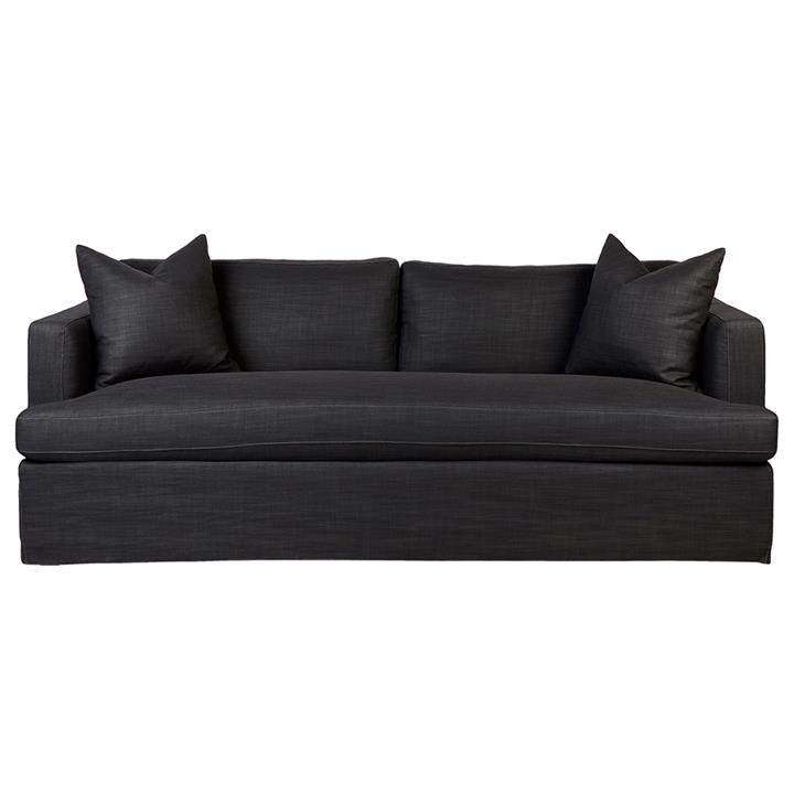 Birkshire 3 Seater Slip Cover Sofa - Charcoal Linen