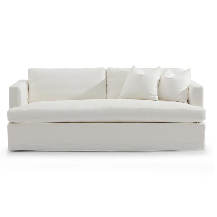 Birkshire 3 Seater Slip Cover Sofa - White Linen