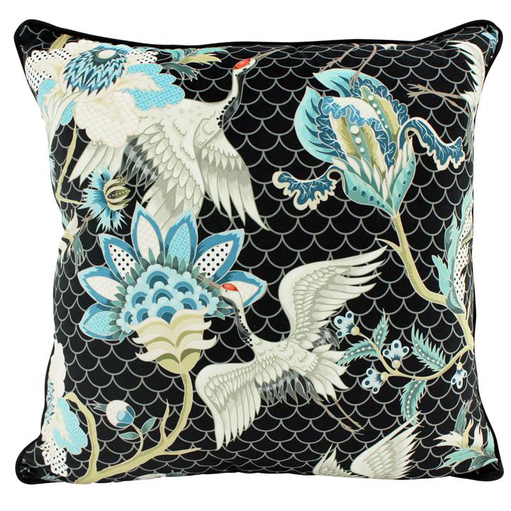 Black Chino Velvet 50x50cm