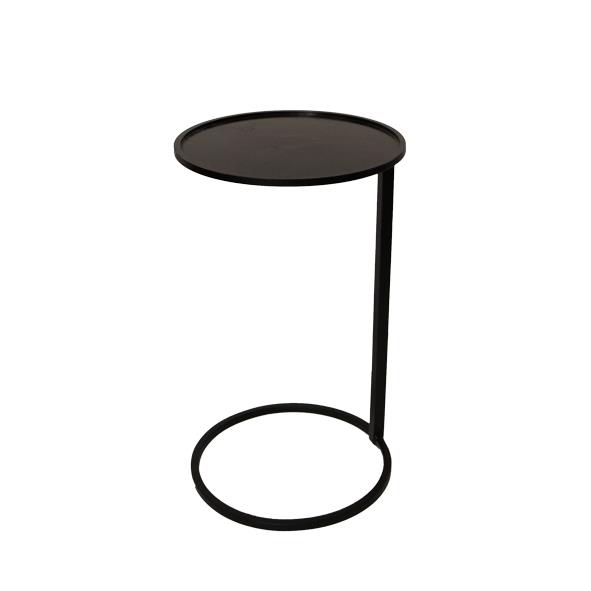 Black Circle Couch Side Table