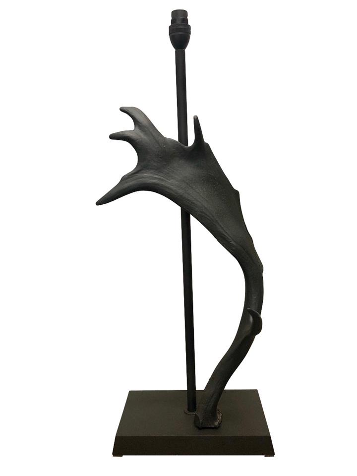 Black Fallow Deer-Horn Lamp Base