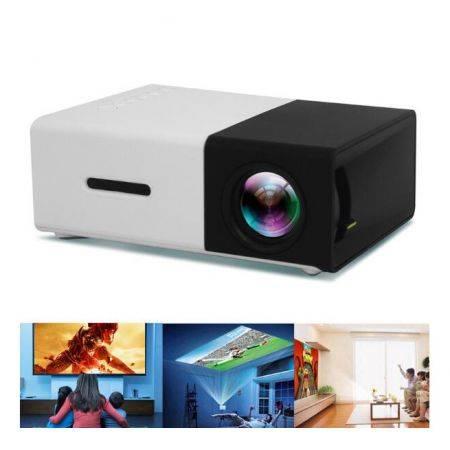 Black Yg300 Portable Led Projector Cinema Theater USB/SD/AV/HDMI Input