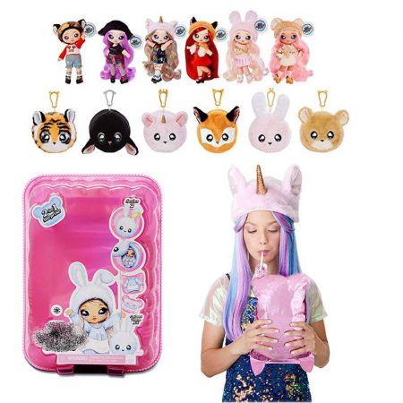Blind box Surprise 2-in-1 Fashion Doll & Plush Pom with Confetti Balloon   Multicolor