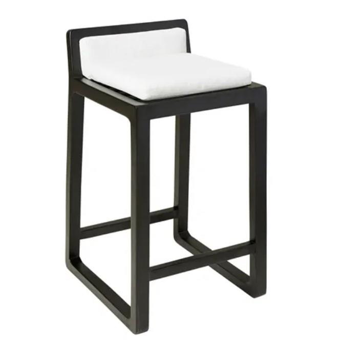 Bondi Outdoor Black Teak Bar Stool