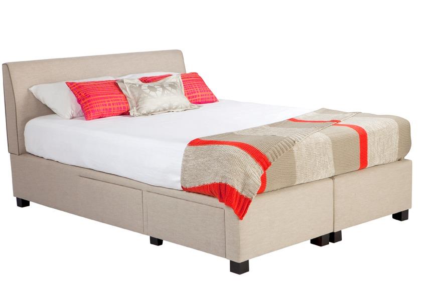 Bono custom upholstered bed with choice of standard base