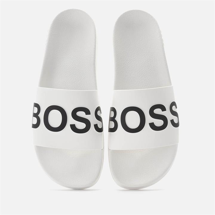 BOSS Men's Bay Slide Sandals - White - UK 9