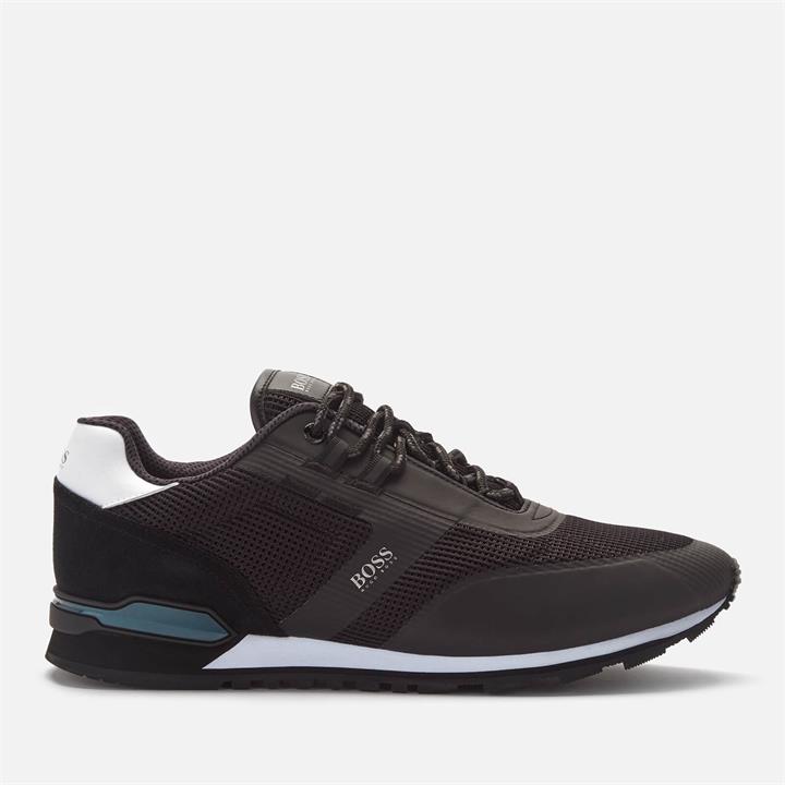 BOSS Men's Parkour Runn Mesh Running Style Trainers - Black - UK 7