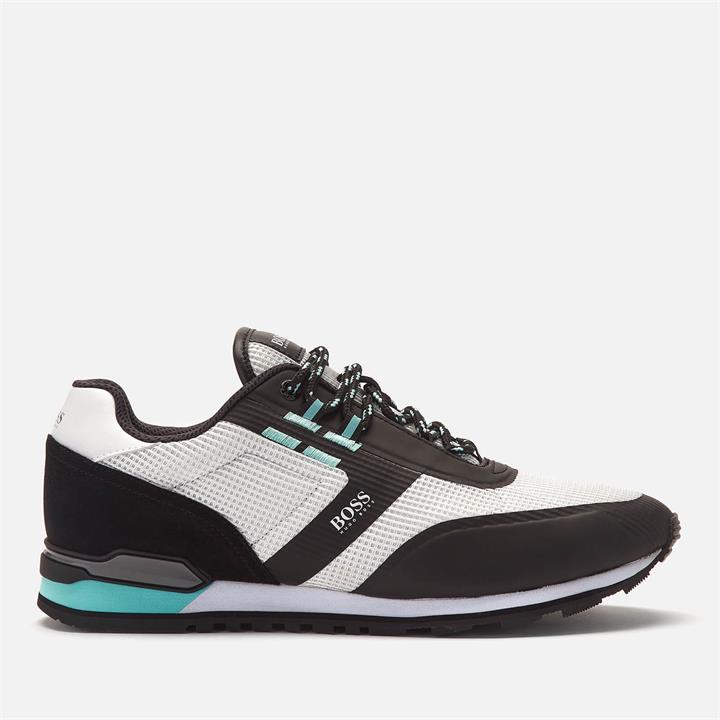 BOSS Men's Parkour Runn Mesh Running Style Trainers - White - UK 7