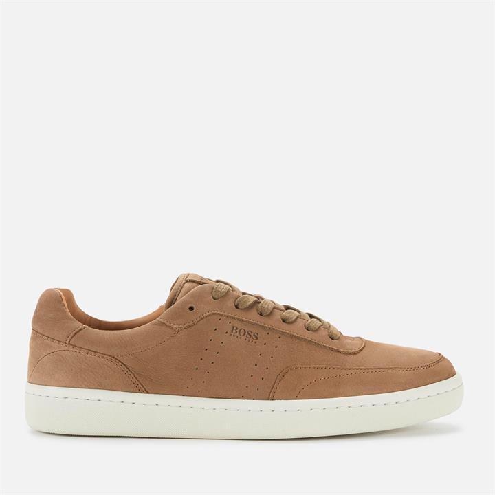 BOSS Men's Ribeira Tenn Nubuck Cupsole Trainers - Tan - UK 11