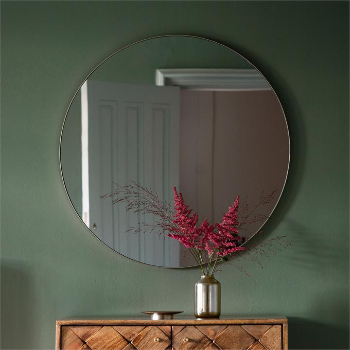 Boyd Round Mirror Silver
