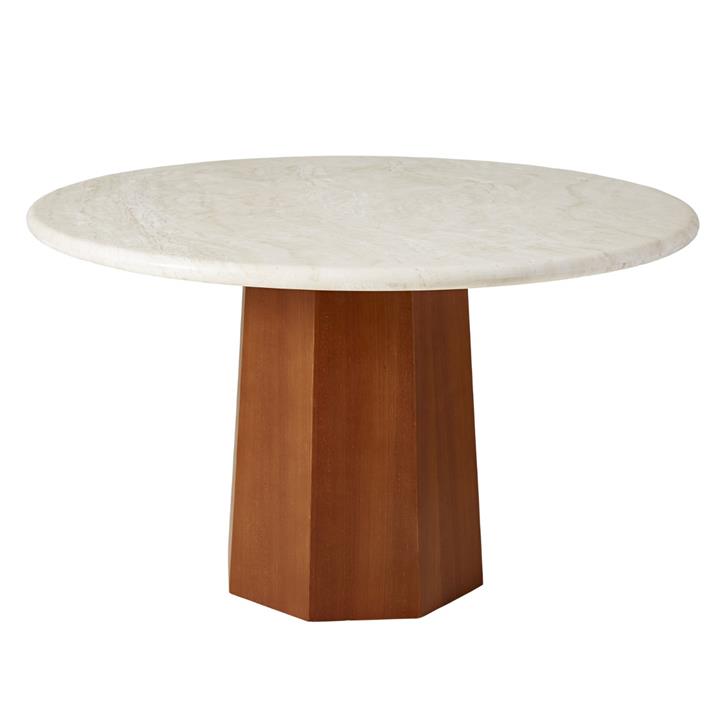 Bradford Dining Table-Stone Top/Teak
