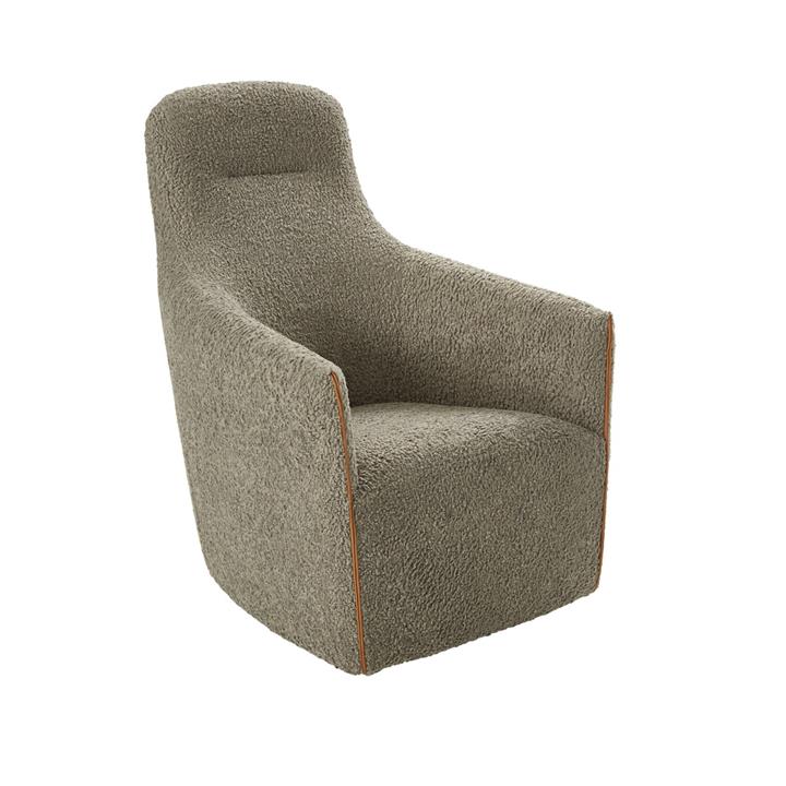 Breeze Chair In Grey Faux Shearling