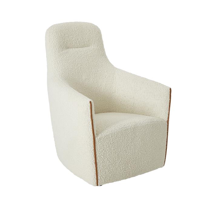 Breeze Chair In Ivory Faux Shearling