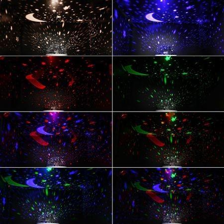 BRELOBG DC 5V Star Light Rotating Projector  Lamp for Kids Bedroom