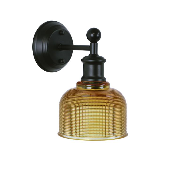 Brighton Wall Light Black/Amber