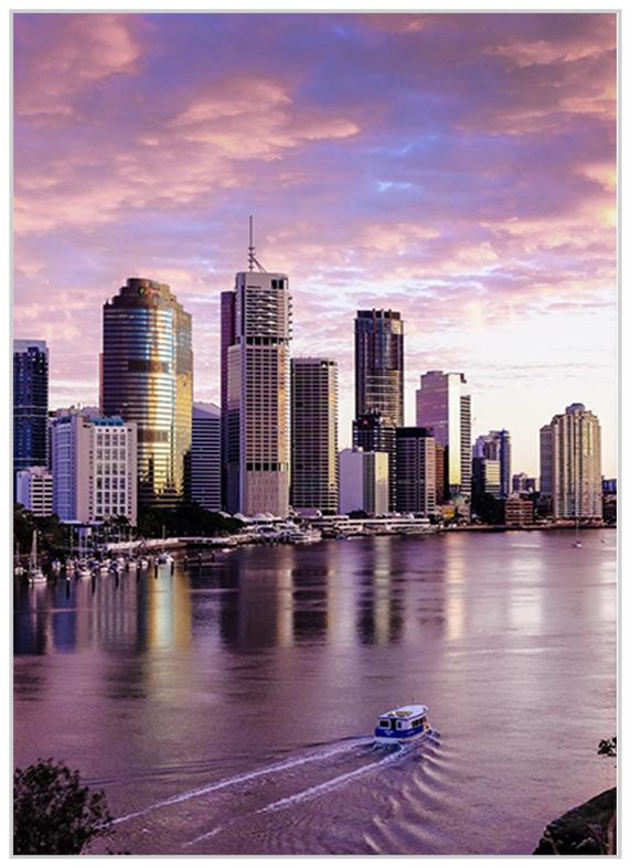 Brisbane Sunset 80x110cm