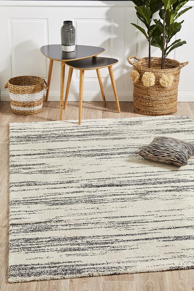 Broadway Evelyn Contemporary Charcoal Rug 290X200