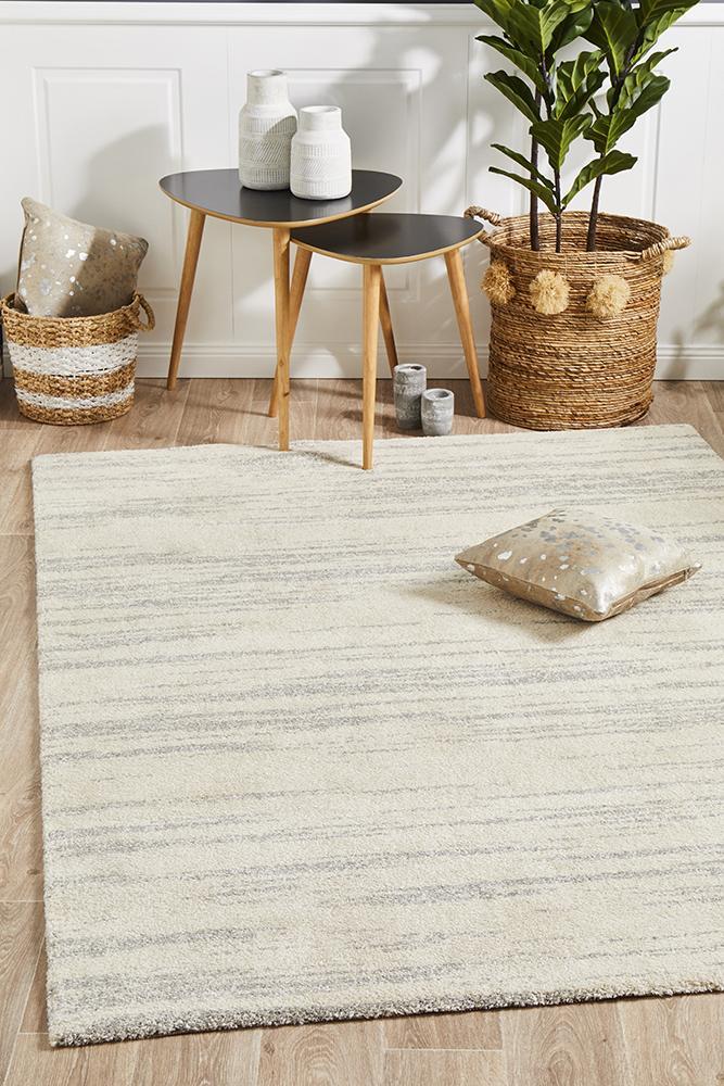 Broadway Evelyn Contemporary Silver Rug - 340X240