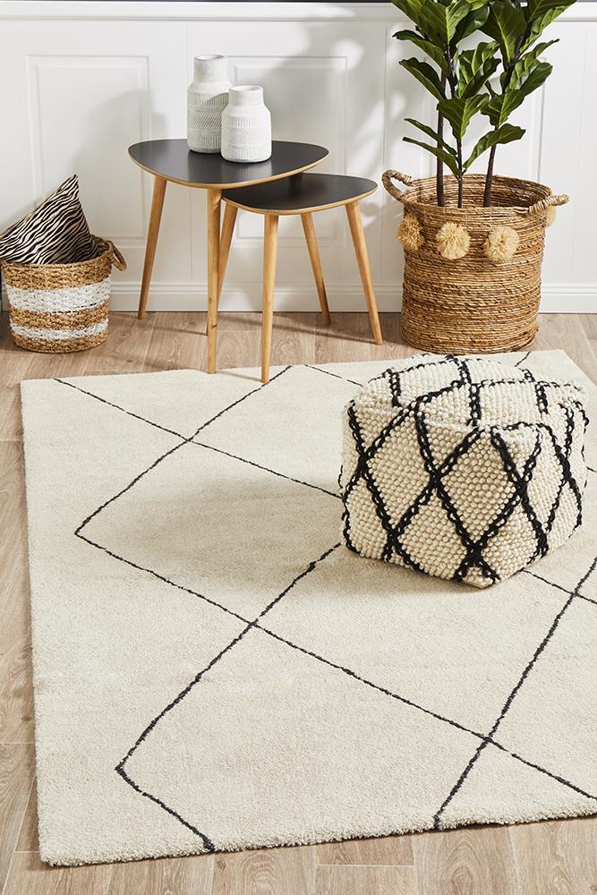 Broadway Jasmine Diamond Ivory Rug 340X240