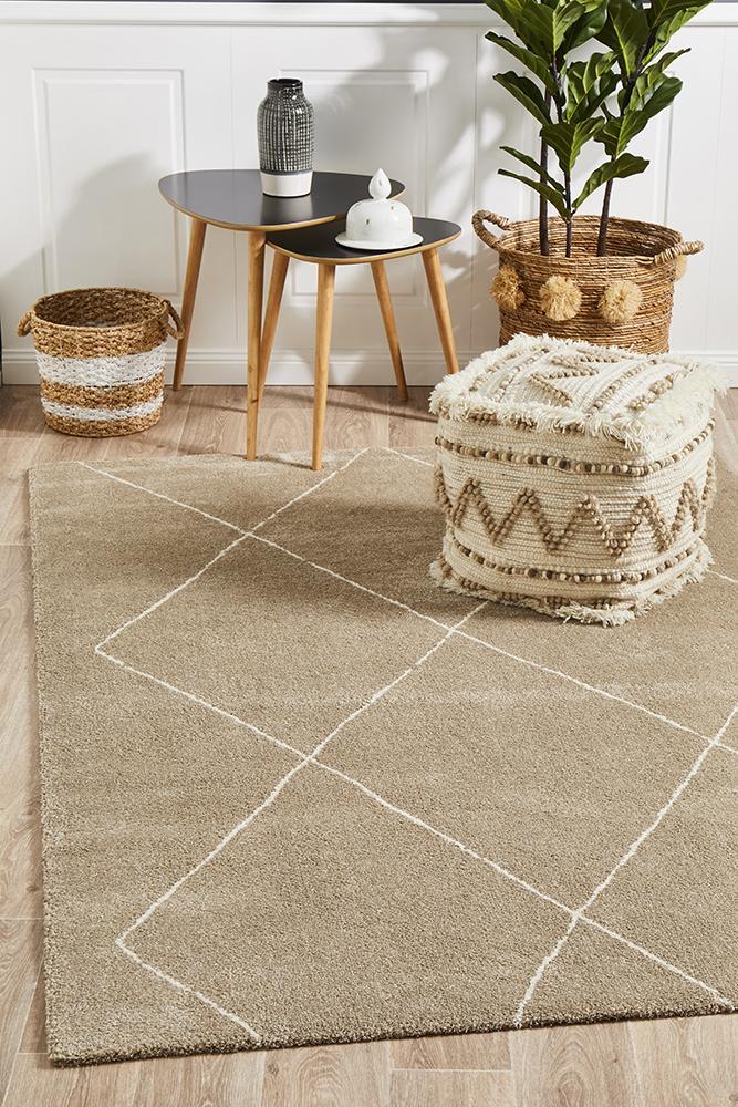 Broadway Jasmine Diamond Natural Rug 340X240