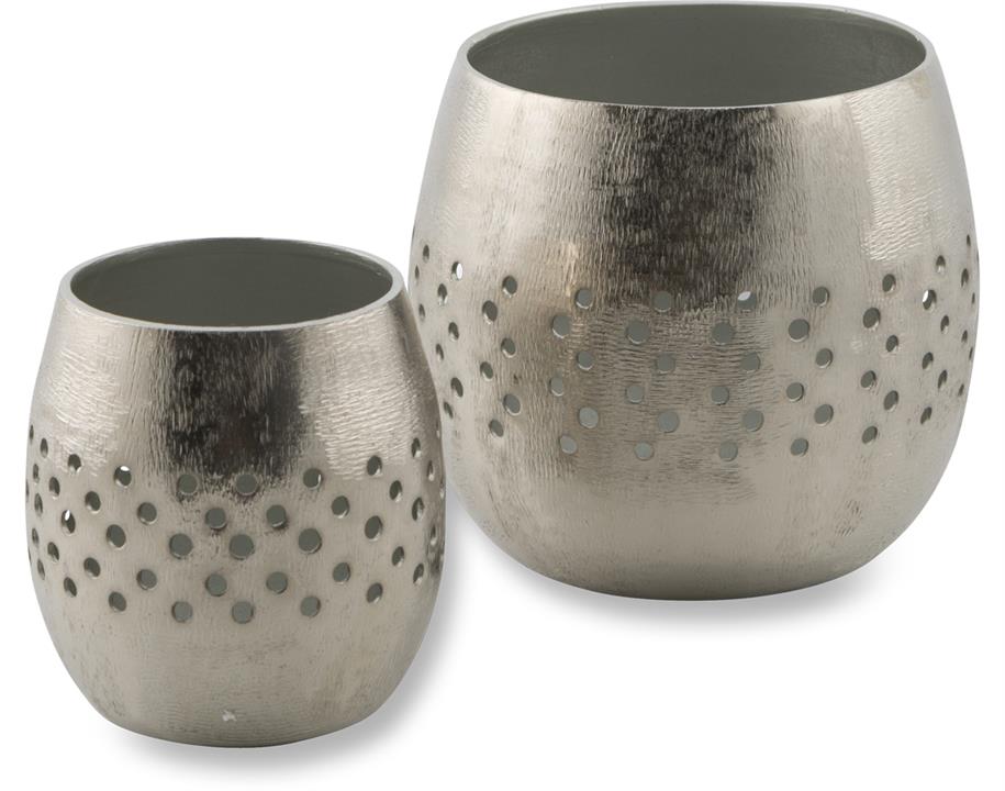 Bromley Set of Two Aluminium Votives