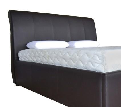 Bruno custom upholstered bed frame with choice of storage base