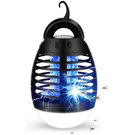 Bug Zapper Camping Lamp, Tent Light Bulb Portable Mosquito Repellent  USB Rechargeable