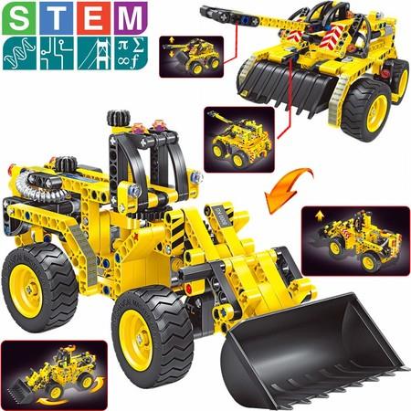 Building Toys Gifts (Bulldozer & Tank), Construction Engineering Set forKids Christmas Birthday, Best Educational STEM Learning Kits