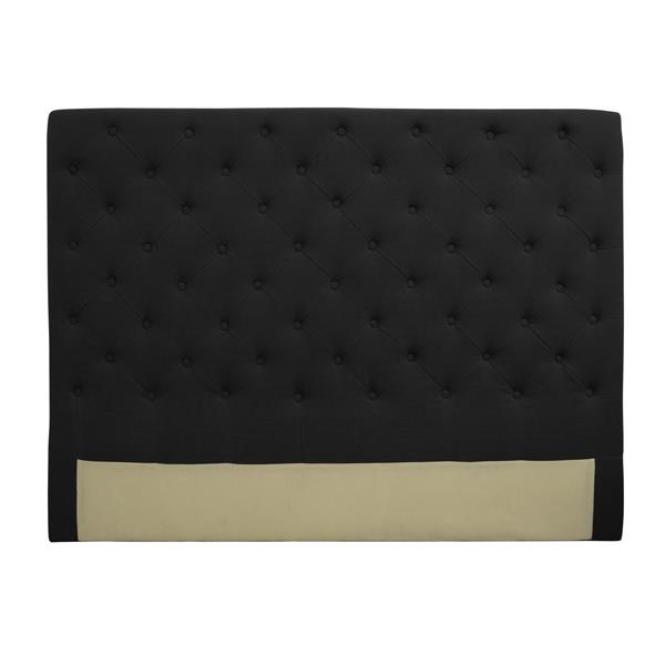 Button Bed Head Black Linen King