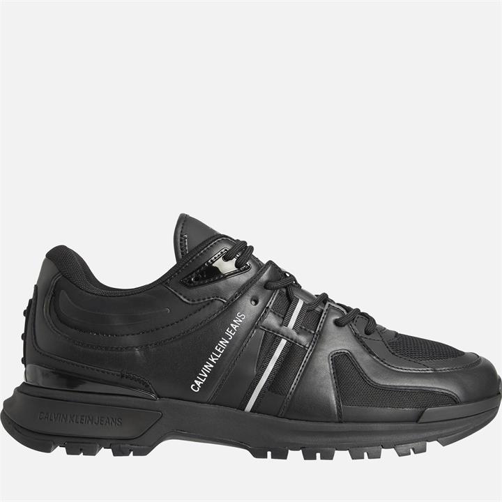 Calvin Klein Jeans Men's Mix Runner Trainers - Triple Black - UK 7