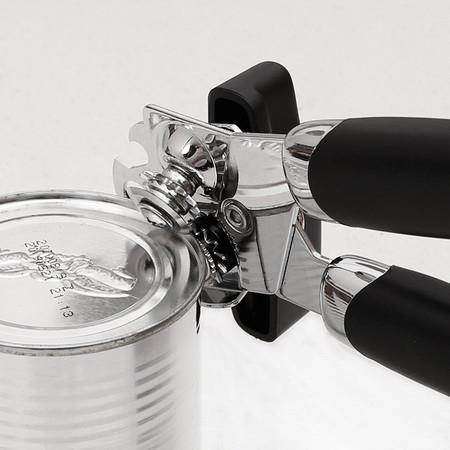 Can Opener, Kitchen Durable Stainless Steel Heavy Duty Can Opener Manual Smooth Edge Food Safety Cut 3-in-1 Can Openers Bottle for Seniors with Arthritis Hands Friendly