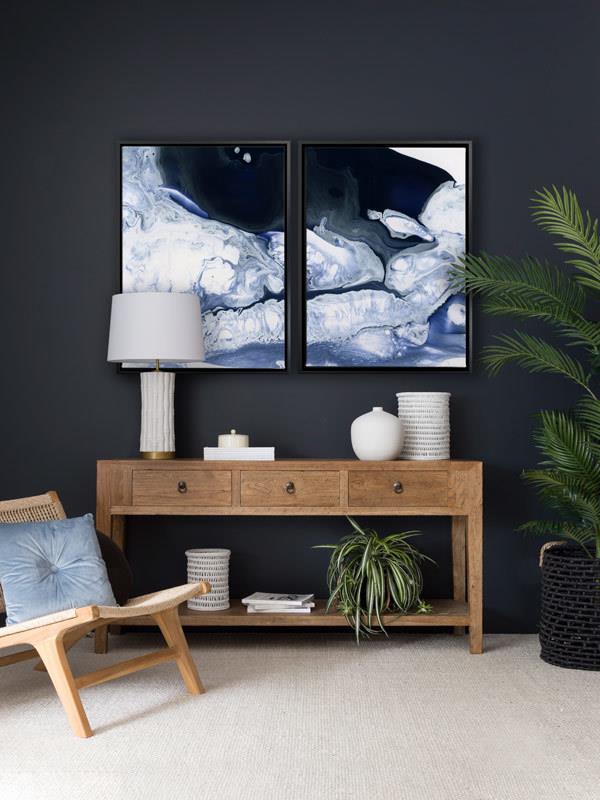 Capri - Black Box Frame Canvas - 100x75 - Portrait