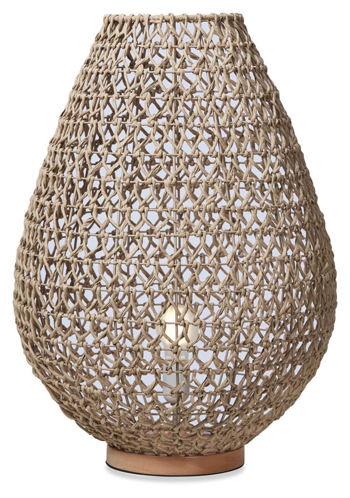 Capri Natural Woven Table Lamp Large
