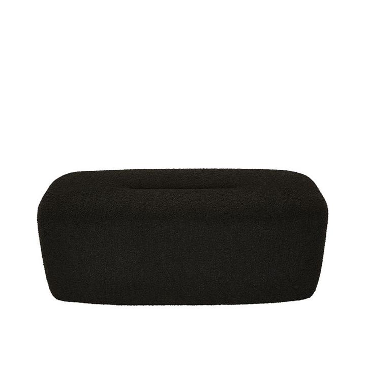 Carey Ottoman In Charcoal Boucle